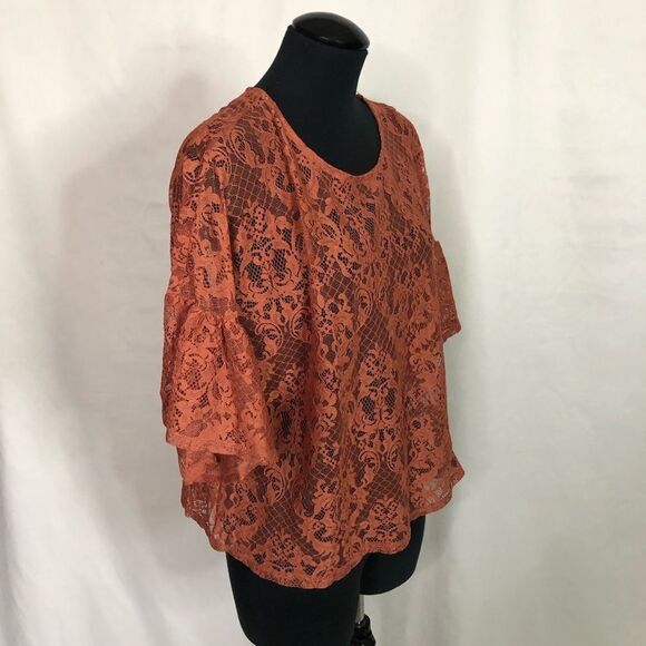 Bobeau Lace Sheer Blouse - Women’s L - Picture 4 of 7